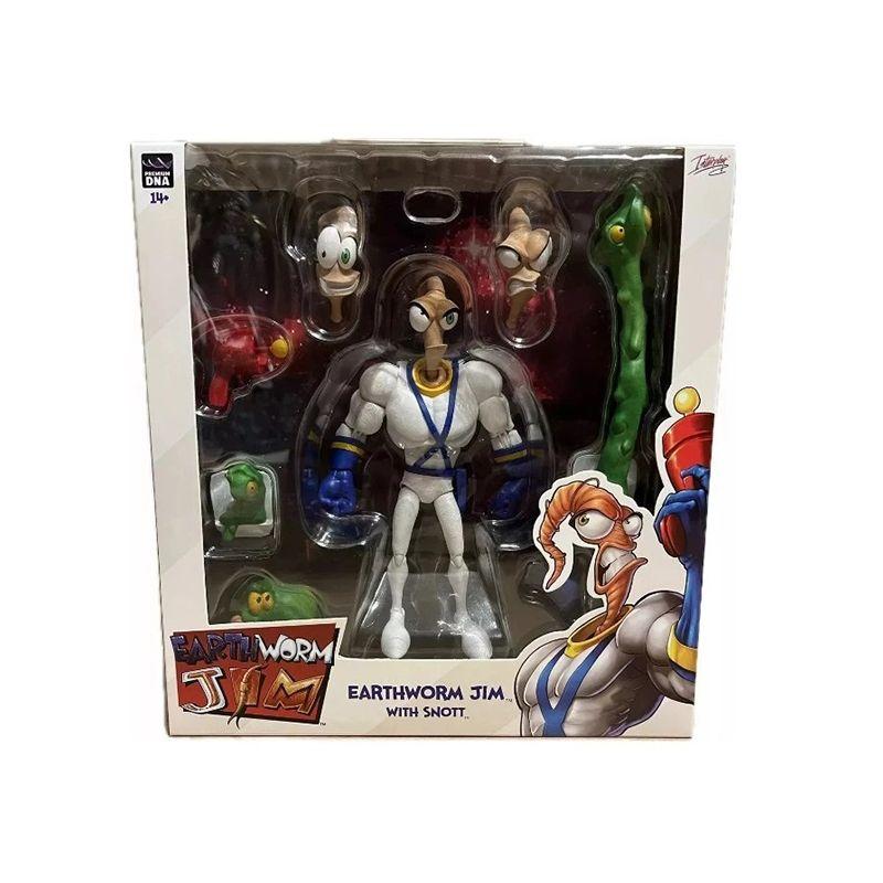 Action Figure Earthworm Jim e Snott Original Herói do Espaço Com